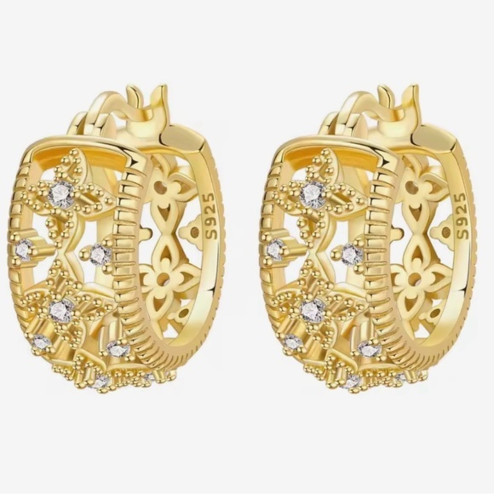 New Stamped .925 Hoops with 18K Gold